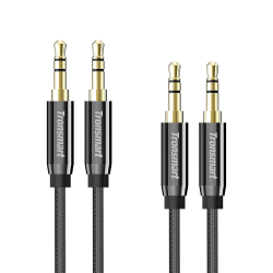 Кабель Tronsmart S3C02 3.5mm Premium Stereo AUX Audio Cable Pack (1.2m + 2.4m) Grey Фото Кабель Tronsmart S3C02 3.5mm Premium Stereo AUX Audio Cable Pack (1.2m + 2.4m) Grey