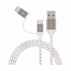 MOMAX Zero 2in1 Type-C and Micro USB Cable 1m Gold (DTC11L)