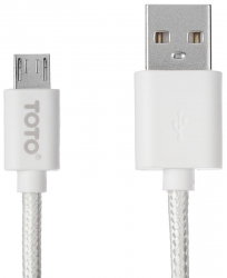 TOTO TKG-07 Plastic Braided USB cable microUSB 1m Silver Фото TOTO TKG-07 Plastic Braided USB cable microUSB 1m Silver
