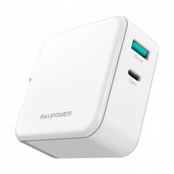  RAVPower 45W AC + PD + QC3.0 2-Port Wall Charger (EU) (RP-PC081WH)