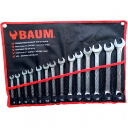 Набір ключів ріжково-накидних Baum 30-14M (14 предметів) Фото Набір ключів ріжково-накидних Baum 30-14M (14 предметів)