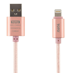 TOTO TKG-04 Metal Braided USB cable Lightning 1m Rose red Фото TOTO TKG-04 Metal Braided USB cable Lightning 1m Rose red