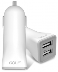   GOLF GF-C2 Car charger 2USB 3,1A White