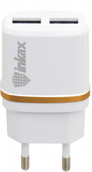 INKAX CD-11 Travel charger + Type-C cable 2USB 2.1A White Фото INKAX CD-11 Travel charger + Type-C cable 2USB 2.1A White