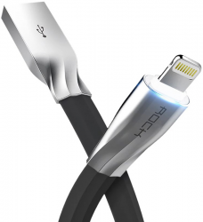 Rock Salmon lightning Charge & Sync flat cable 1 m Black (RCB0553-Black) Фото Rock Salmon lightning Charge & Sync flat cable 1 m Black (RCB0553-Black)