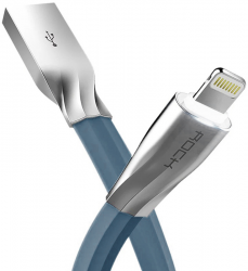  Rock Salmon lightning Charge & Sync flat cable 1 m Blue (RCB0553-Blue)