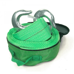 Трос буксирувальний ARMER ARM-75 (7т. стрічка 5м. С крюк, зелений) Фото Трос буксирувальний ARMER ARM-75 (7т. стрічка 5м. С крюк, зелений)