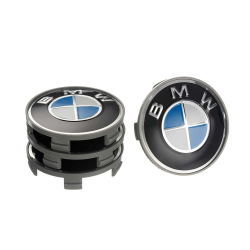 Заглушка колісного диска BMW 69x65 чорний метал (4шт) (50005) Фото Заглушка колісного диска BMW 69x65 чорний метал (4шт) (50005)