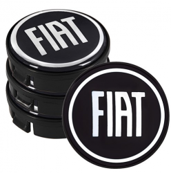 Заглушка колісного диска Fiat 60x55 чорний ABS пластик (4шт) (D) Фото Заглушка колісного диска Fiat 60x55 чорний ABS пластик (4шт) (D)
