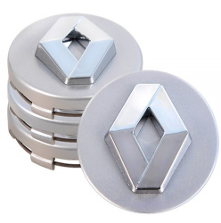 Заглушка колісного диска Renault 60x55 сірий ABS пластик (4шт) з кільцем (JP) Фото Заглушка колісного диска Renault 60x55 сірий ABS пластик (4шт) з кільцем (JP)