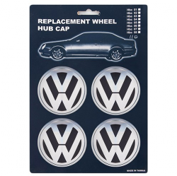 Заглушка колісного диска VW 76 чорний ABS пластик (4шт) (HBC 110) Фото Заглушка колісного диска VW 76 чорний ABS пластик (4шт) (HBC 110)