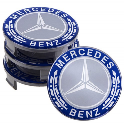 Заглушка колісного диска Mercedes 75x72 пряма (4шт) (SAK 12/008) Фото Заглушка колісного диска Mercedes 75x72 пряма (4шт) (SAK 12/008)