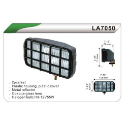 Фара додаткова DLAA 7050 RY/H3-12V-55W/196*82mm/решетка (компл) Фото Фара додаткова DLAA 7050 RY/H3-12V-55W/196*82mm/решетка (компл)