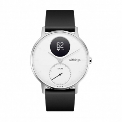 Withings Steel HR Watch 36mm White/Silver with Black Silicone Band Фото Withings Steel HR Watch 36mm White/Silver with Black Silicone Band