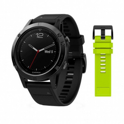  Garmin Fenix 5 Sapphire Black with Yellow Silicon (010-01688-11/67)