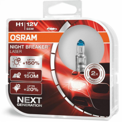    Osram H1 55W 12V Night Breaker Laser NG +150% HardDuopet (64150NL) (2pcs blister)