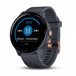  Garmin Vivoactive 3 Music Granite Blue with Rose Gold Hardware (010-01985-32)