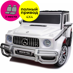 Дитячий електромобіль Kidsauto Mercedes-Benz G63 AMG 4WD білий (двомісний) Фото Дитячий електромобіль Kidsauto Mercedes-Benz G63 AMG 4WD білий (двомісний)