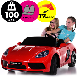 Дитячий електромобіль Kidsauto двомісний Cayman 24V червоний Фото Дитячий електромобіль Kidsauto двомісний Cayman 24V червоний