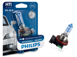    Philips H11 WhiteVision +60% 3700K (12362WHVB1) (1pcs blister)