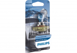    Philips PSX24W WhiteVision Ultra +60% 3300K (12276WVUB1) (1pcs blister)