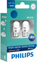 Світлодіодна лампа Philips T10/W5W Ultinon LED 4000K (11961ULW4X2) (2pcs blister) Фото Світлодіодна лампа Philips T10/W5W Ultinon LED 4000K (11961ULW4X2) (2pcs blister)