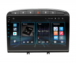    Incar DTA2-7004 Peugeot 308 07-13, 408 2011+ Black Android 10 9