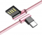 Rock Type C Dual-end L-shape Metal Charge & Sync round cable w/version A 1,2M Rose Gold (RCB0577-Ros