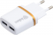 INKAX CD-11 Travel charger + Type-C cable 2USB 2.1A White
