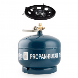 Газовий балон GZWM з пальником EPK-630 (конфоркою), 4,8л Фото Газовий балон GZWM з пальником EPK-630 (конфоркою), 4,8л