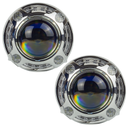 LED маска для лінз DriveX MS A-106 3.0 Silver White+Yellow (к-т.) Фото LED маска для лінз DriveX MS A-106 3.0 Silver White+Yellow (к-т.)