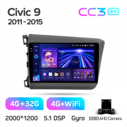 Автомагнітола штатна Teyes CC3 4+32 Gb Honda Civic 9 FB FK FD 2011-2015 9-inch 2k Фото Автомагнітола штатна Teyes CC3 4+32 Gb Honda Civic 9 FB FK FD 2011-2015 9-inch 2k