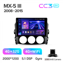 Автомагнітола штатна Teyes CC3 4+32 Gb Mazda MX-5 III 3 NC 2008-2015 9-inch 2k Фото Автомагнітола штатна Teyes CC3 4+32 Gb Mazda MX-5 III 3 NC 2008-2015 9-inch 2k