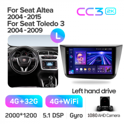 Автомагнітола штатна Teyes CC3 4+32 Gb Seat Altea 5P (Left hand drive) 2004-2015 9-inch 2k Фото Автомагнітола штатна Teyes CC3 4+32 Gb Seat Altea 5P (Left hand drive) 2004-2015 9-inch 2k