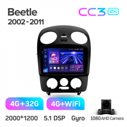 Автомагнітола штатна Teyes CC3 4+32 Gb Volkswagen Beetle A4 2002 - 2011 9-inch 2k Фото Автомагнітола штатна Teyes CC3 4+32 Gb Volkswagen Beetle A4 2002 - 2011 9-inch 2k