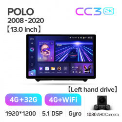 Автомагнітола штатна Teyes CC3 4+32 Gb Volkswagen POLO 5 (F1) 2008-2020 13inch 2k Фото Автомагнітола штатна Teyes CC3 4+32 Gb Volkswagen POLO 5 (F1) 2008-2020 13inch 2k