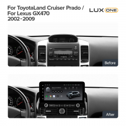 Автомагнітола штатна Teyes Lux One 6+128 Gb з круговим оглядом 360° Toyota Land Cruiser Prado 120 3 III For Lexus GX470 GX 470 J120 2002-2009 12.3inch Фото Автомагнітола штатна Teyes Lux One 6+128 Gb з круговим оглядом 360° Toyota Land Cruiser Prado 120 3 III For Lexus GX470 GX 470 J120 2002-2009 12.3inch