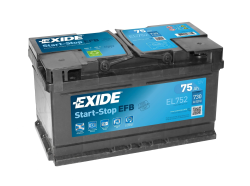 Акумулятор Exide EFB 6СТ-75 Євро (EL752) (730А) Фото Акумулятор Exide EFB 6СТ-75 Євро (EL752) (730А)