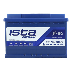 Автомобільний акумулятор ISTA Premium 75Ah 750A L+ (L3) Фото Автомобільний акумулятор ISTA Premium 75Ah 750A L+ (L3)