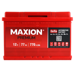 Автомобильный аккумулятор MAXION Premium 77Аh 770A R+ (L3) Фото Автомобильный аккумулятор MAXION Premium 77Аh 770A R+ (L3)