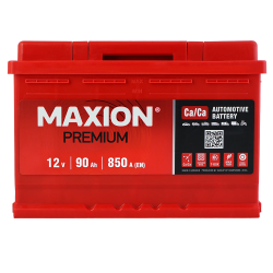 Автомобильный аккумулятор MAXION Premium 90Аh 850A R+ (L3) Фото Автомобильный аккумулятор MAXION Premium 90Аh 850A R+ (L3)