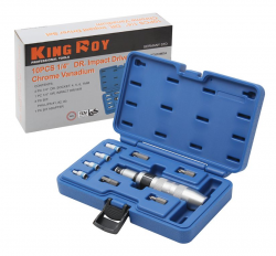 Викрутка ударна King Roy 010-MDA (10 предметів) Фото Викрутка ударна King Roy 010-MDA (10 предметів)