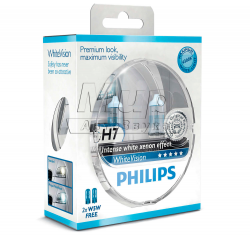 Галогенова лампа Philips H7 WhiteVision +60% (12972WHVSM) (2pcs blister) Фото Галогенова лампа Philips H7 WhiteVision +60% (12972WHVSM) (2pcs blister)
