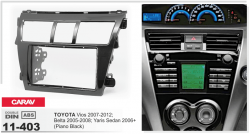 Рамка перехідна Carav 11-403 TOYOTA Vios 2007+, Belta 2005-2008, Cerato Sedan 2006 Piano Black 2din Фото Рамка перехідна Carav 11-403 TOYOTA Vios 2007+, Belta 2005-2008, Cerato Sedan 2006 Piano Black 2din