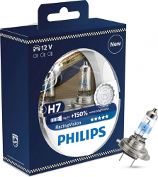 Галогенова лампа Philips H7 RacingVision +150% (12972RVS2) (2pcs blister) Фото Галогенова лампа Philips H7 RacingVision +150% (12972RVS2) (2pcs blister)