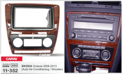    Carav 11-352 Skoda Octavia 08-13 (Auto Air-Conditioning) Wooden 2DIN