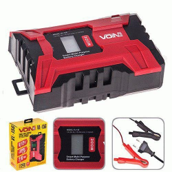 Зарядний пристрій для акумуляторів Voin VL-156 6-12V/2.0-6.0A/3-150AHR/LCD/Імпульсне Фото Зарядний пристрій для акумуляторів Voin VL-156 6-12V/2.0-6.0A/3-150AHR/LCD/Імпульсне