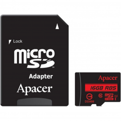   ' microSDHC 16Gb Apacer Class 10 UHS-I U1 (R85MB/s) (+ adapter SD) (AP16GMCSH10U5-R)