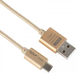 GOLF GC-47T Type C cable 1m Gold Фото GOLF GC-47T Type C cable 1m Gold