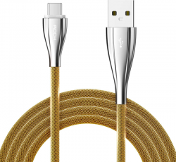 Rock metal Type-C data cable 1M Gold Фото Rock metal Type-C data cable 1M Gold